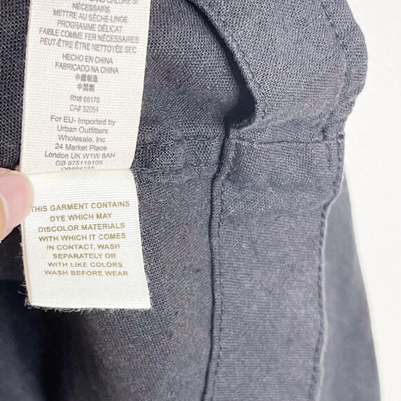 Free People Linen Blend Blazer Black XSmall XS Single Button Casual Lightweight - Picture 8 of 9